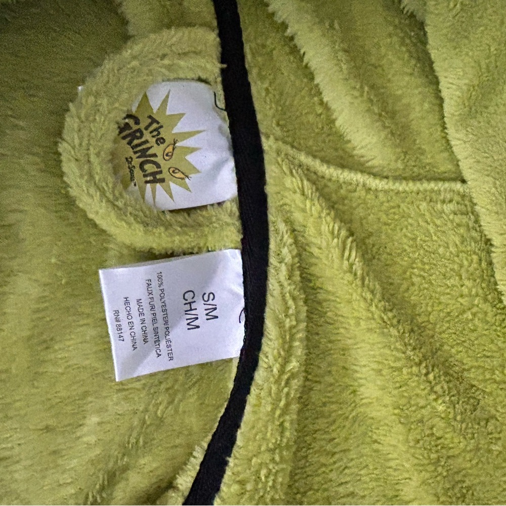 Grinch Hooded Men's Robe - Green - Picture 2 of 3